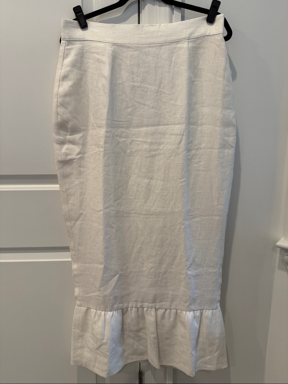 Posse Linen Cream Matilda Column Skirt Size XL NWT